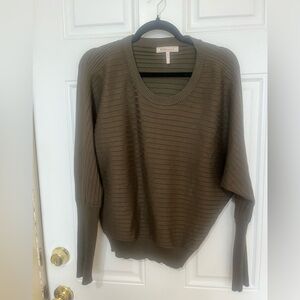 BCBGeneration Olive Ribbed Crewneck Sweater